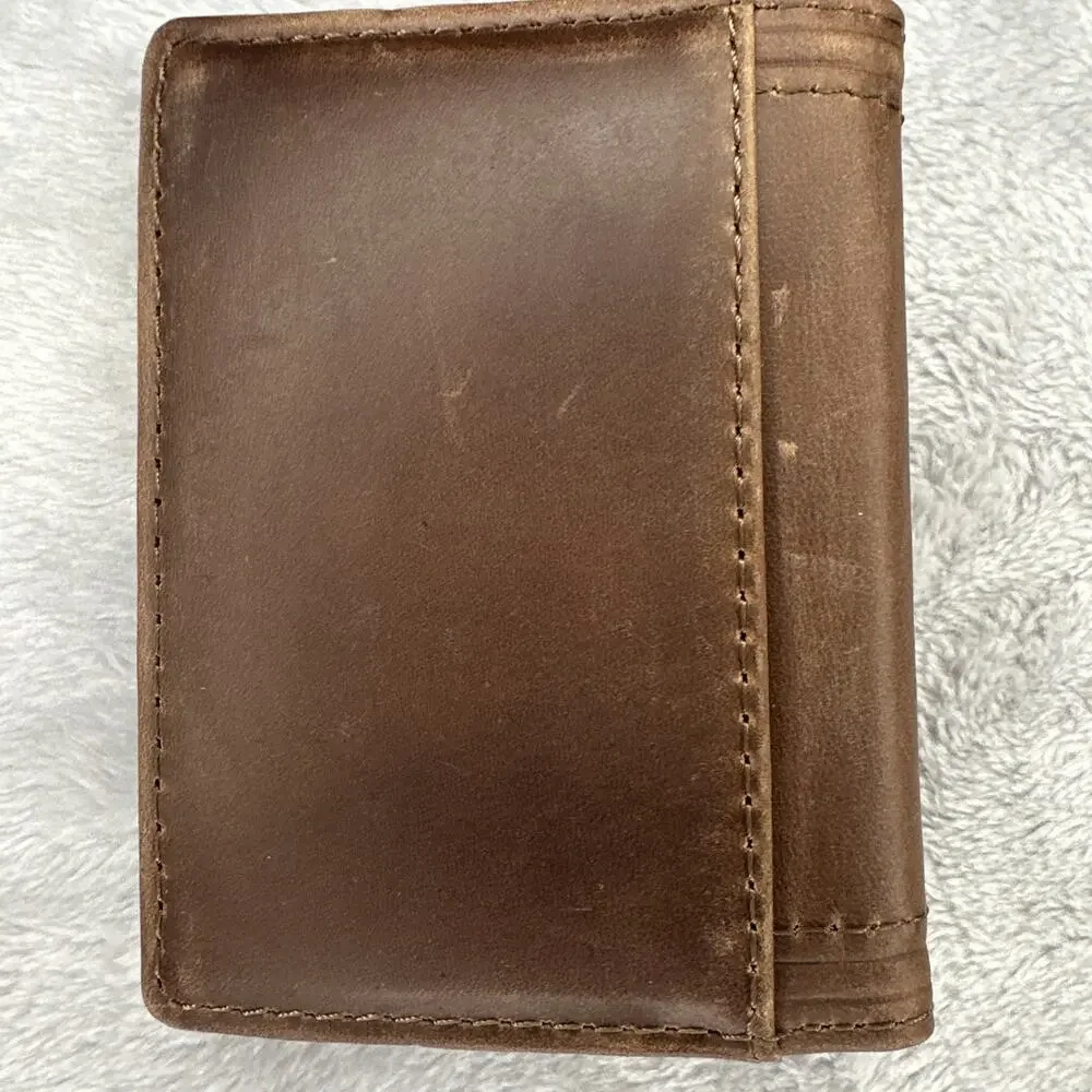 Justin Wallet Card Wallet With Gusset Genuine Leather‎ RFID Logo Embossed Unisex